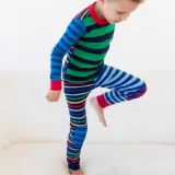 Christmas Family Matching Sleepwear Pajamas Matching Color Stripes Sets