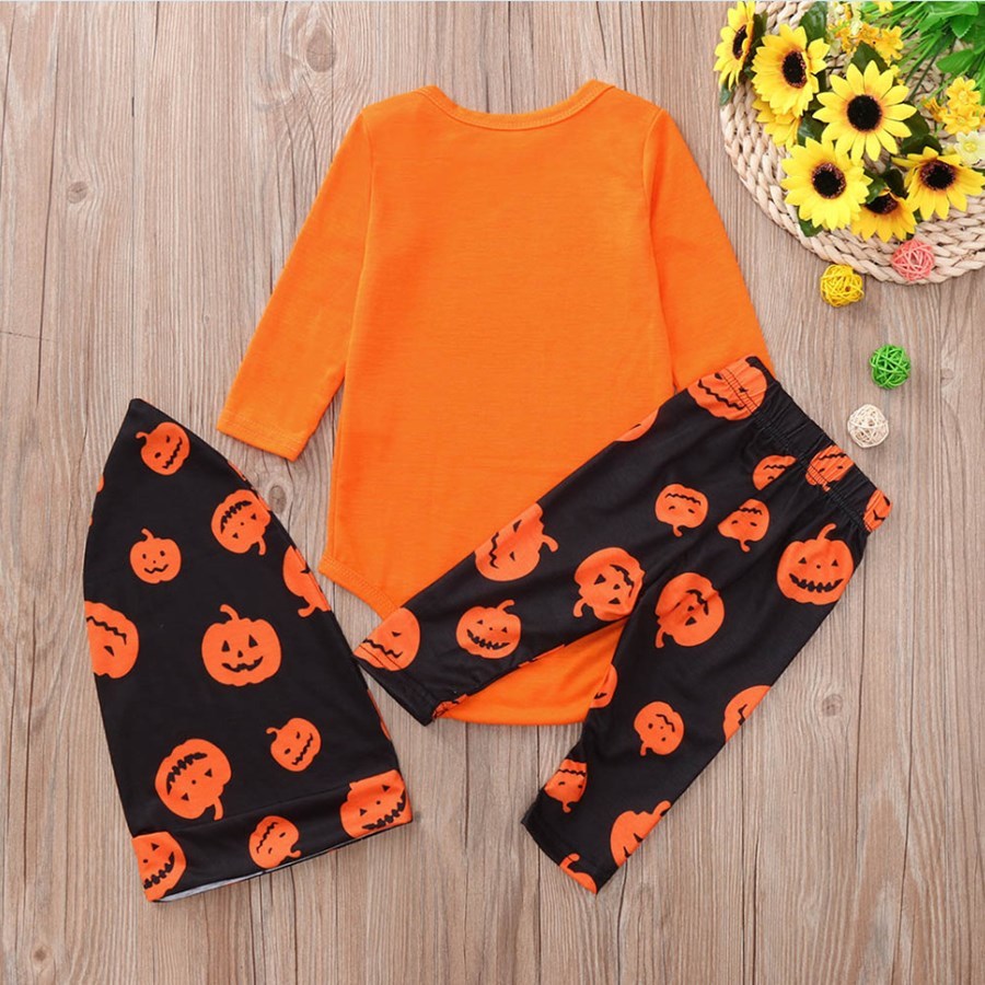 Halloween Christmas Family Matching Sleepwear Pajamas Sets Orange ...