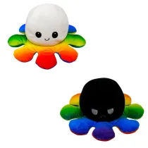 The Original Reversible Octopus Gradient Plushie Soft Stuffed Plush Animal Doll for Kids Gift