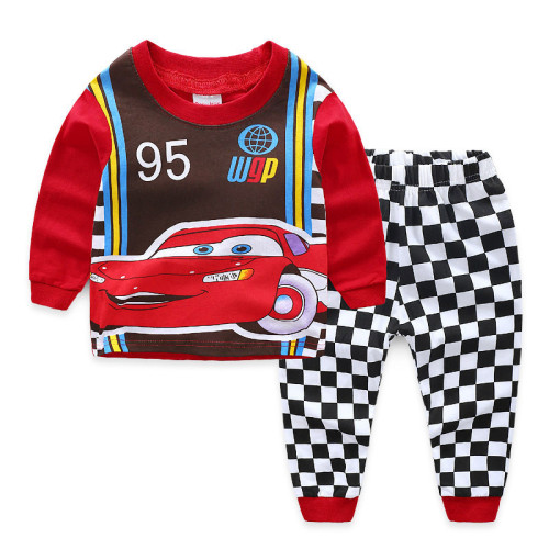 Toddler Boy 2 Pieces Pajamas Sleepwear CARS Long Sleeve Shirt & Legging Sets
