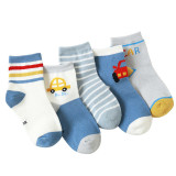 5 Pairs Baby Toddler Girls and Boy Print Slogan Socks
