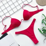 Women Push Up Underwire Extra Steel Support Bikinis Swimwear Sets
