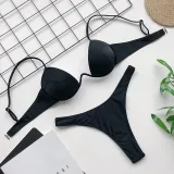 Women Push Up Underwire Extra Steel Support Bikinis Swimwear Sets