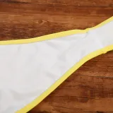 Women Ruffles Tube Up Pure Colour Bikinis Sets Swimwear
