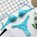 Women Push Up Underwire Extra Steel Support Bikinis Swimwear Sets