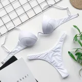 Women Push Up Underwire Extra Steel Support Bikinis Swimwear Sets