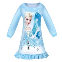 Toddler Girls Frozen Aisha Olaf Long Sleeves Sleepwear Dress
