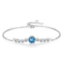 The Heart of the Ocean Zircon Diamond Chain Jewelry Bracelet