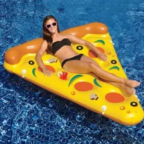 Yellow Pizza Inflatable Pool Floats Swimming Floating Row