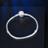 Women's 3mm Silver Snake DIY Chain Bracelet Charm Jewelry