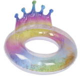 Crown Wing Sequin Inflatable Swimming Circle For Kids Child Adults