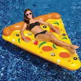Yellow Pizza Inflatable Pool Floats Swimming Floating Row
