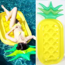 Yellow Pineapple Inflatable Raft Swimming Floating Row