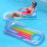 Inflatable Floating Bed on Water Swimming Floating Row with Backrest