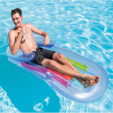 Inflatable Floating Bed on Water Swimming Floating Row with Backrest