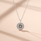 Sterling Silver Lucky Eye Clavicle Pendant Chain Jewelry Necklace