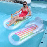 Inflatable Floating Bed on Water Swimming Floating Row with Backrest