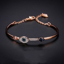 Swan Rose Gold Zircon Diamond Demon Eye Diamond Chain Jewelry Bracelet