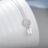 Sterling Silver Twelve Constellations Pearls Pendant Chain Jewelry Necklace