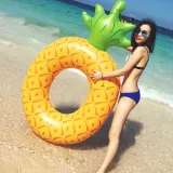 Yellow Pineapple Inflatable Swimming Circle For Kids Child Adults