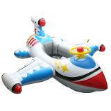 Toddler Kids Inflatable Plane Sitting Swimming Ring With Steering Wheel And Armrest