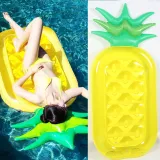 Yellow Pineapple Inflatable Raft Swimming Floating Row