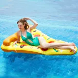 Yellow Pizza Inflatable Pool Floats Swimming Floating Row