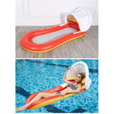 Inflatable Net Deck Chair Swimming Floating Row with Sunshade