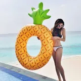 Yellow Pineapple Inflatable Swimming Circle For Kids Child Adults