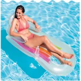 Inflatable Floating Bed on Water Swimming Floating Row with Backrest