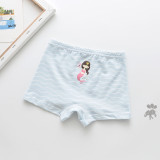 Kid Girls 5 Packs Prints Mermaid Princess Boxer Briefs Cotton Underwear