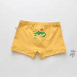 Kid Boys 5 Packs Print Crocodiles Boxer Briefs Cotton Underwear