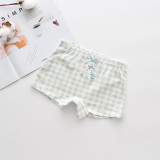 Kid Girls 5 Packs Prints Cute Unicons Boxer Briefs Cotton Underwear