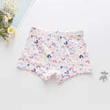Kid Girls 5 Packs Cute Prints Stripes Flowers Animals Boxer Briefs Cotton Underwear