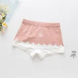 Kid Girls 5 Packs Cute Prints Stripes Flowers Animals Boxer Briefs Cotton Underwear