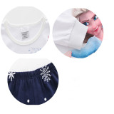 Toddler Girl Print Frozen Alsa Pajamas Sleepwear Long Sleeve Tee & Snowflake Leggings 2 Pieces Sets