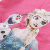 Toddler Girl Print Disney Alsa Snowman Pajamas Sleepwear Long Sleeve Tee & Blue Leggings 2 Pieces Sets