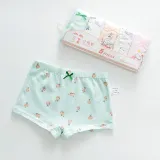 Kid Girls 5 Packs Print Swan Elephant Boxer Briefs Cotton Underwear