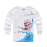Toddler Girl Print Frozen Alsa Pajamas Sleepwear Long Sleeve Tee & Snowflake Leggings 2 Pieces Sets