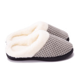 Couples Cozy Soft Plush Fleece Memory Cotton Fluffy Slides Indoor House Winter Warm Slippers