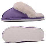 Couples Cozy Fluffy Soft Plush Fuzzy Memory Foam Splicing Slides Indoor House Winter Warm Home Slippers