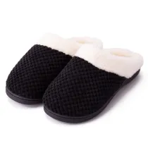 Couples Cozy Soft Plush Fleece Memory Cotton Fluffy Slides Indoor House Winter Warm Slippers