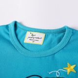 Toddler Boys Embroidery Rainbow Rocket Sweatshirts