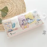 Kid Girls 5 Packs Print Mermail Fish Seastars Boxer Briefs Cotton Underwear