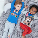 Toddler Boy Print Cartoons PAW Patrol Dogs Pajamas Sleepwear Long Sleeve Tee & Leggings 2 Pieces Sets