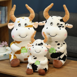 Clover Luck Cute Cow Stuffed Plush Dolls for Kids Gift