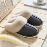 Couples Suede Cozy Soft Solid Color Memory Foam Cotton Ticken Slides Indoor House Winter Warm Home Slippers