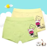 Kid Boys 2 Packs Print Bear Boxer Briefs Cotton Bule And Gray Underwear