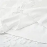 Women Deep V-Neck Embroidery Flowers Hollow Out Backless Lace Dress