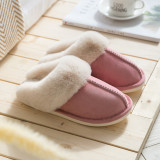 Couples Suede Cozy Soft Solid Color Memory Foam Cotton Ticken Slides Indoor House Winter Warm Home Slippers